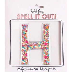 Packed Party Letter H Stick To It Confetti Letters Multicolor